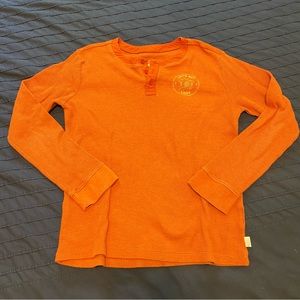 Pick any 5 for $15 Boys Thermal Waffle Print Orange Long Sleeve Size XL